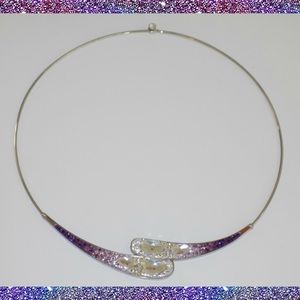 Swarovski Crystal Ombre Collar Choker Necklace